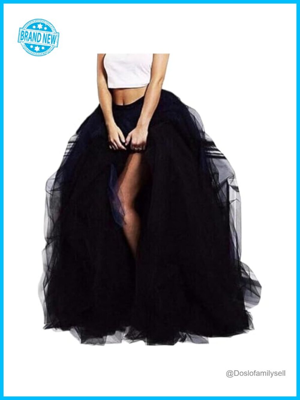Women Maxi Tulle Skirt Floor Length Layered High Waist Special Occasion